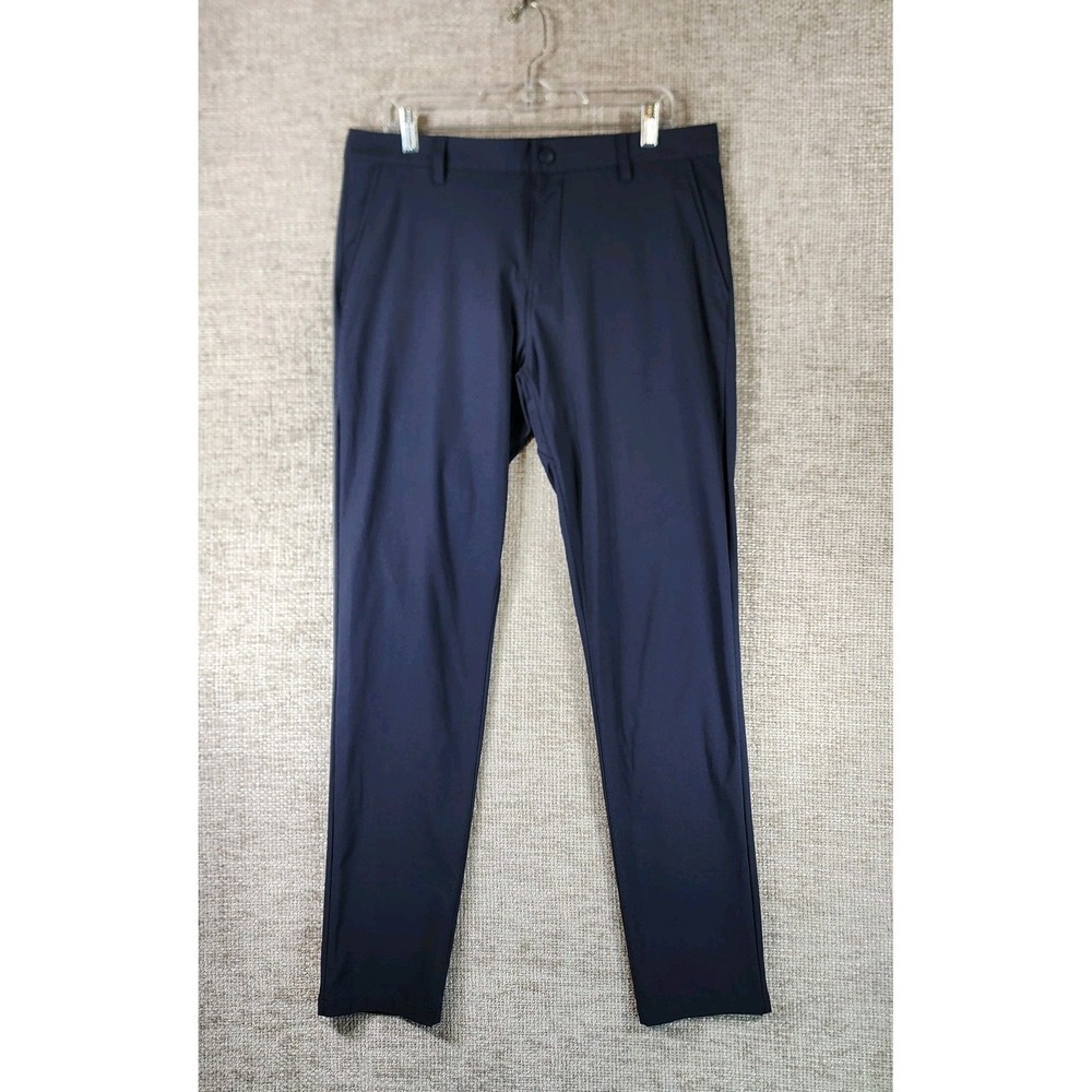 Rhone Commuter Slim Pants Mens 33 (34x33) Navy Performance Stretch EUC